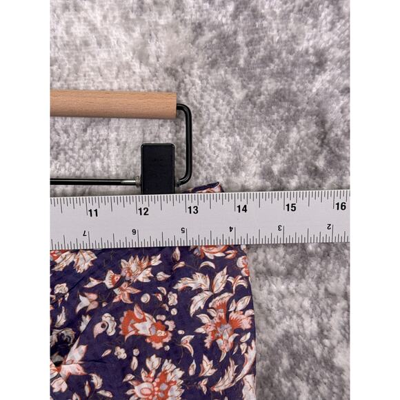 New Veronica Beard Skirt XS Womens Hazel Blue Floral Draped Ruched - Picture 3 of 7